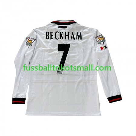 Fußballtrikots Manchester United Beckham 7 Retro 1998-1999 Langarm Auswärts-trikot kaufen